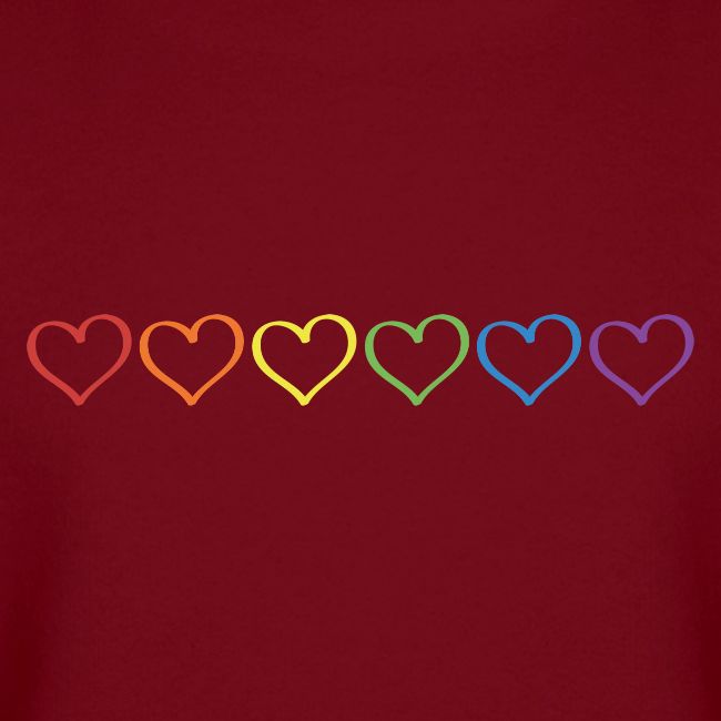 Pride Hearts Outline