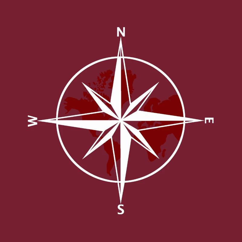 Compass white-red