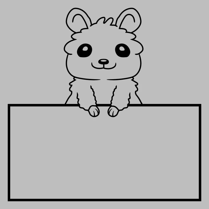 Text einfügen Schild Hamster