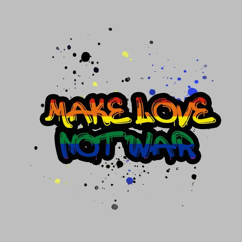 make love not war,regenbogen, Graffiti, Kunst, Art