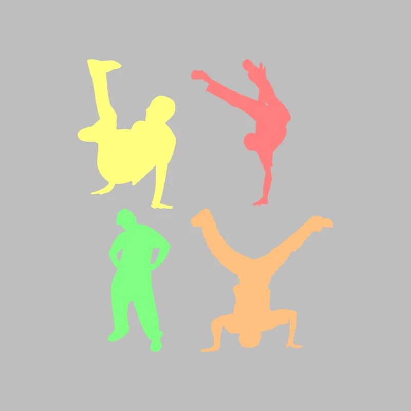Breakdance Four Breakdancer Fan Dancing T-Shirt