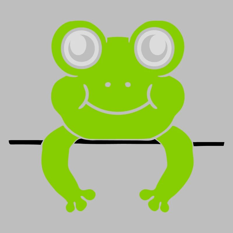 Frosch Mauer Schild Comic