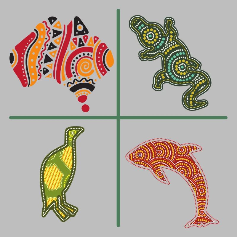 Aboriginal Australian Points Art Animals