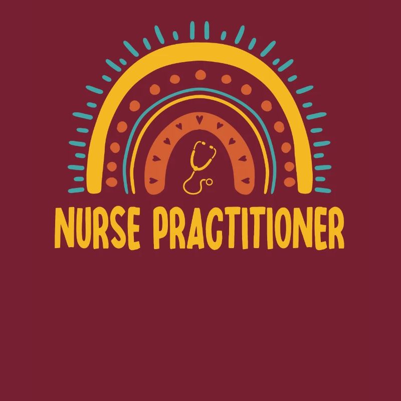 Nurse Practitioner Boho Rainbow