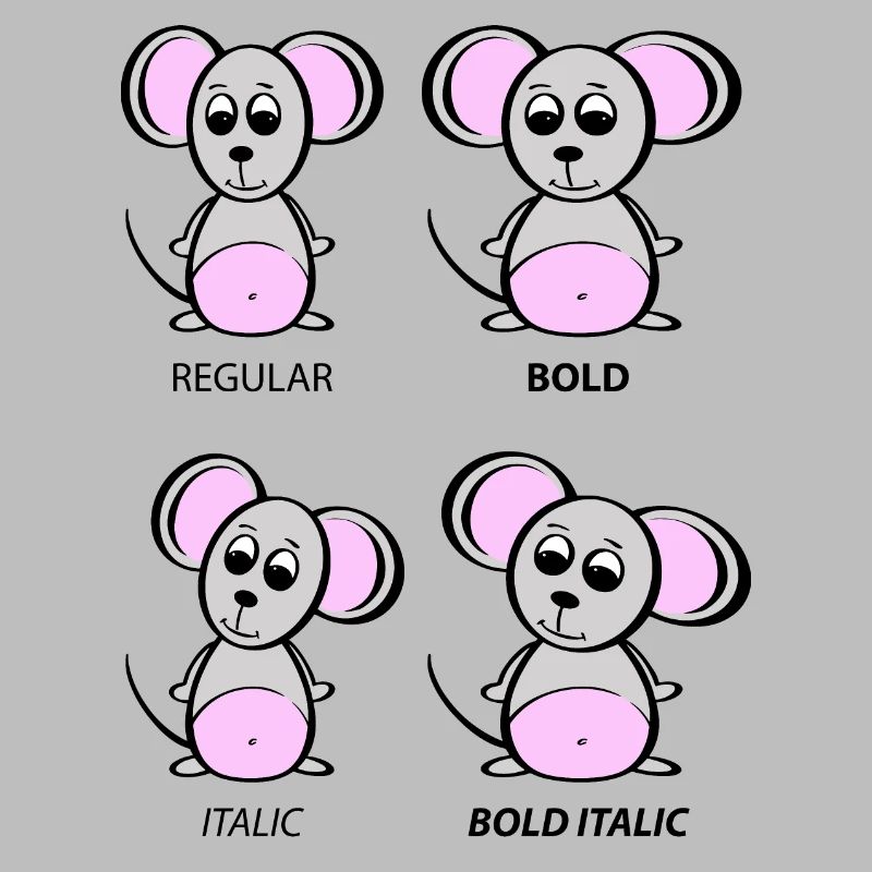 Graphic Designer Mouse - Explication de la typographie