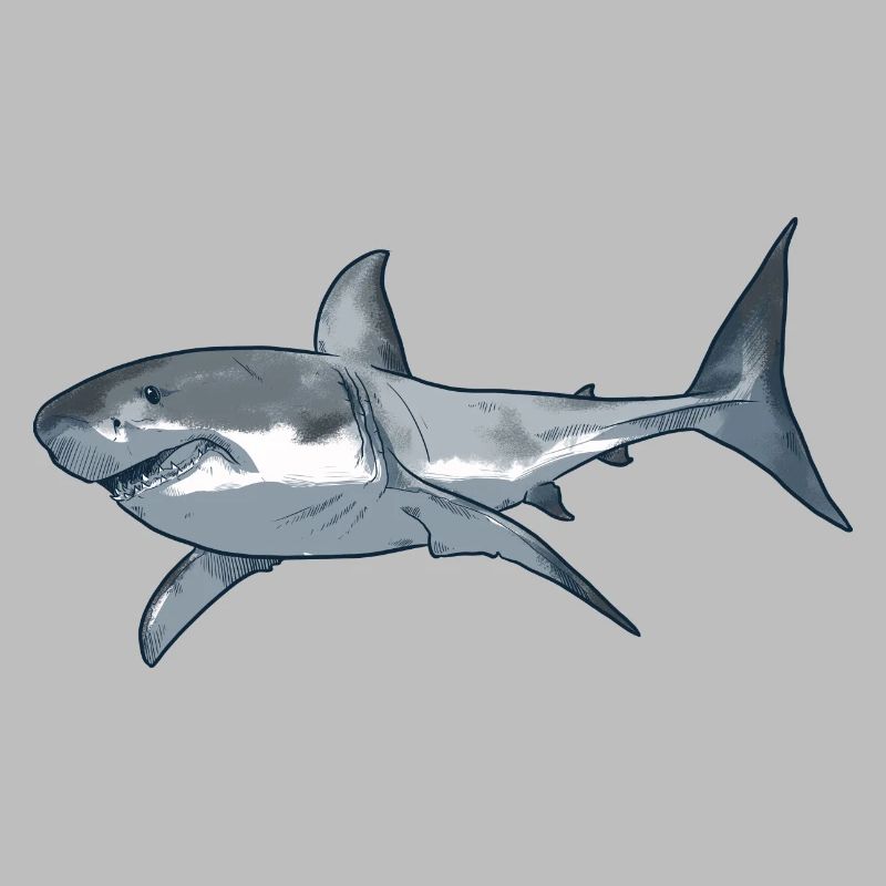 Illustration de requin blanc
