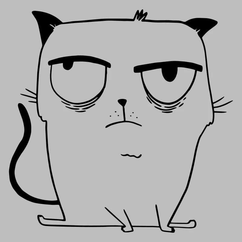 Cartoon Cat - Drôle de chat Evil Eye Nerves