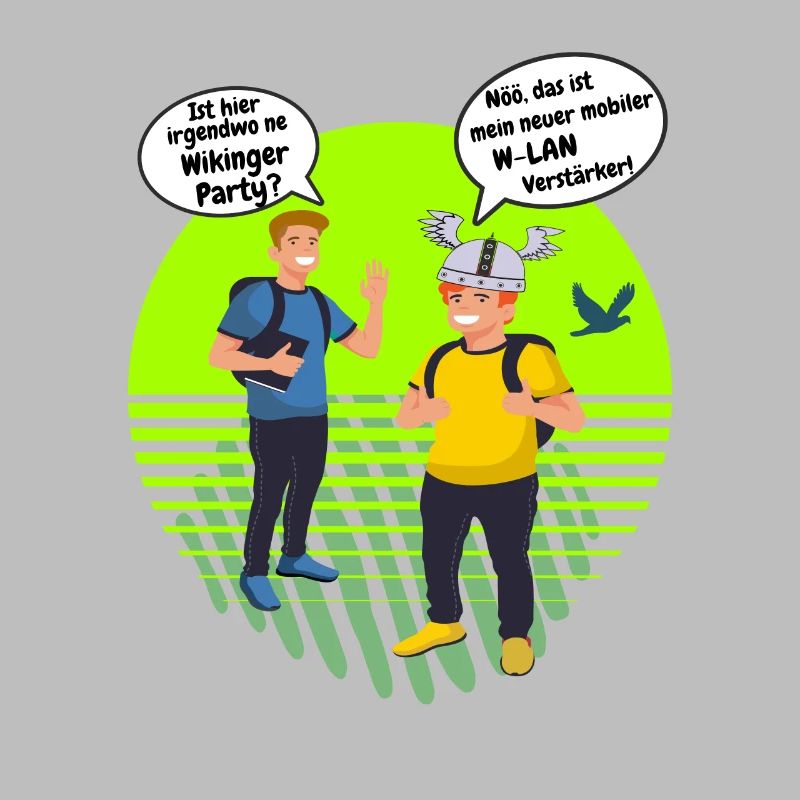 Wikinger Party oder W-LAN Verstärker Wifi Design