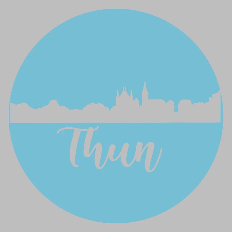 thun,skyline,graffiti, coupe à ciseaux,bleu,suisse