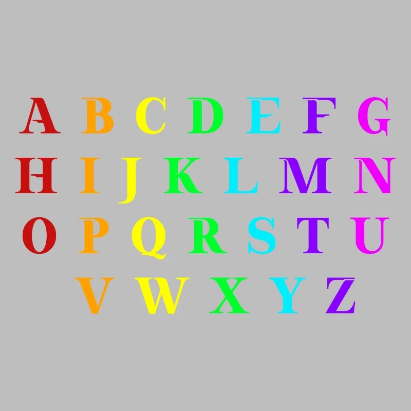 ABC Alphabet Geschenkidee Regenbogen Grundschule