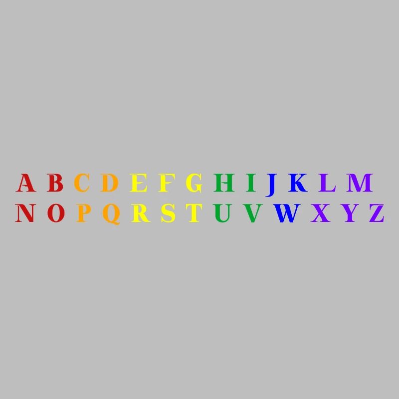 ABC Regenbogen Alphabet Geschenkidee Einschulung