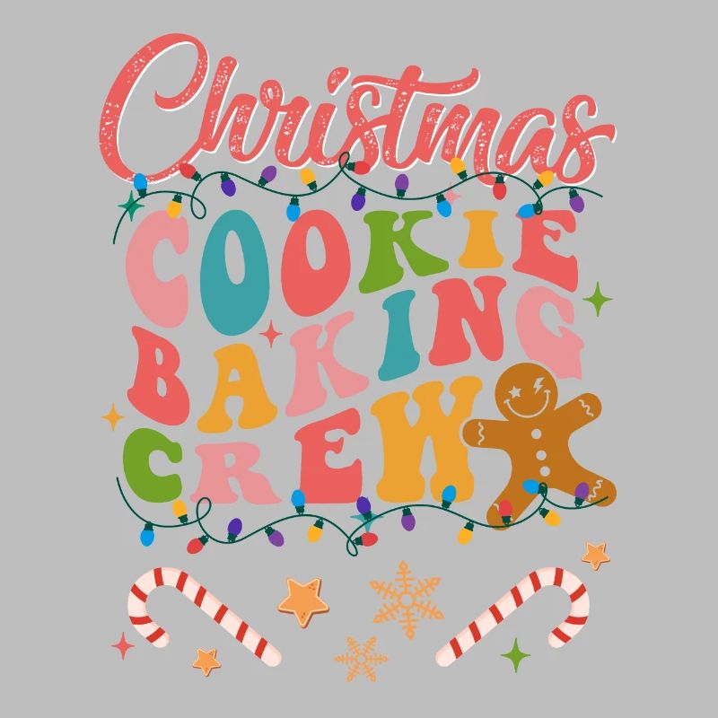 Funny Gingerbread Christmas Cookie Baking Crew