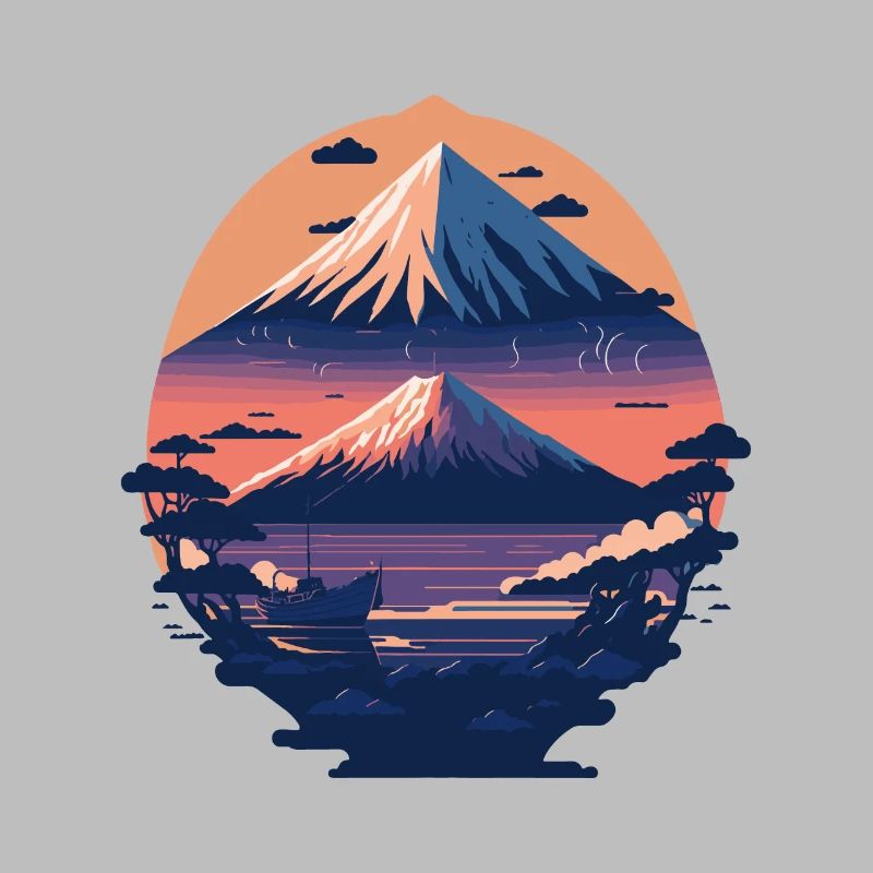 Serene Mount Fuji Sunset Peaceful River Scenery
