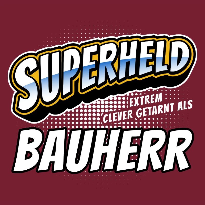Superheld, clever getarnt als Bauherr