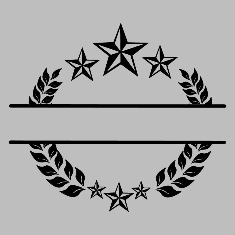 Couronne de laurier avec étoiles