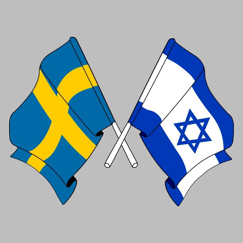 Drapeau de la Suède, drapeau d’Israël
