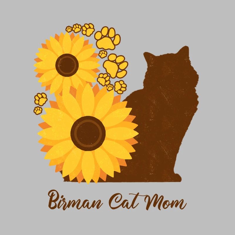 Sonnenblumenmutter - Birma-Katze