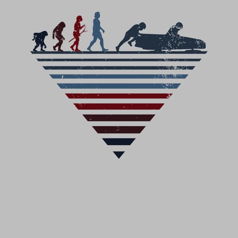 Menschliche Evolution - Vintage Bobsled