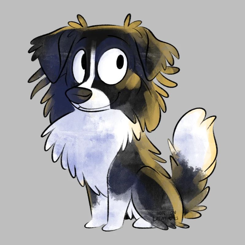 Chibi Australian Shepherd - Schwarz