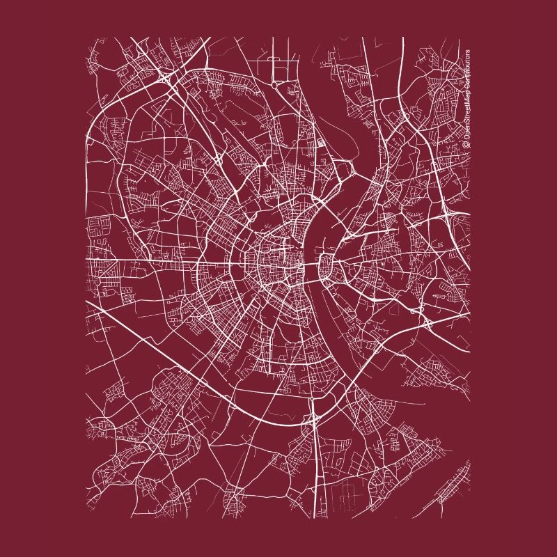 Minimal carte de Cologne et ses rues