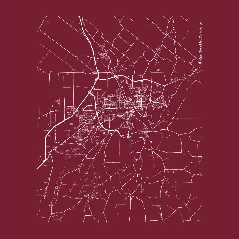 Plan et rues de la ville de Sherbrooke