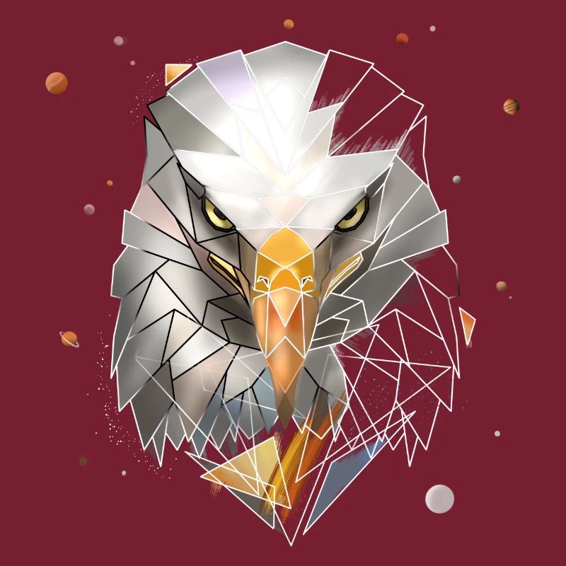 | du pygargue à tête blanche | d’art Low Poly Polygone cool