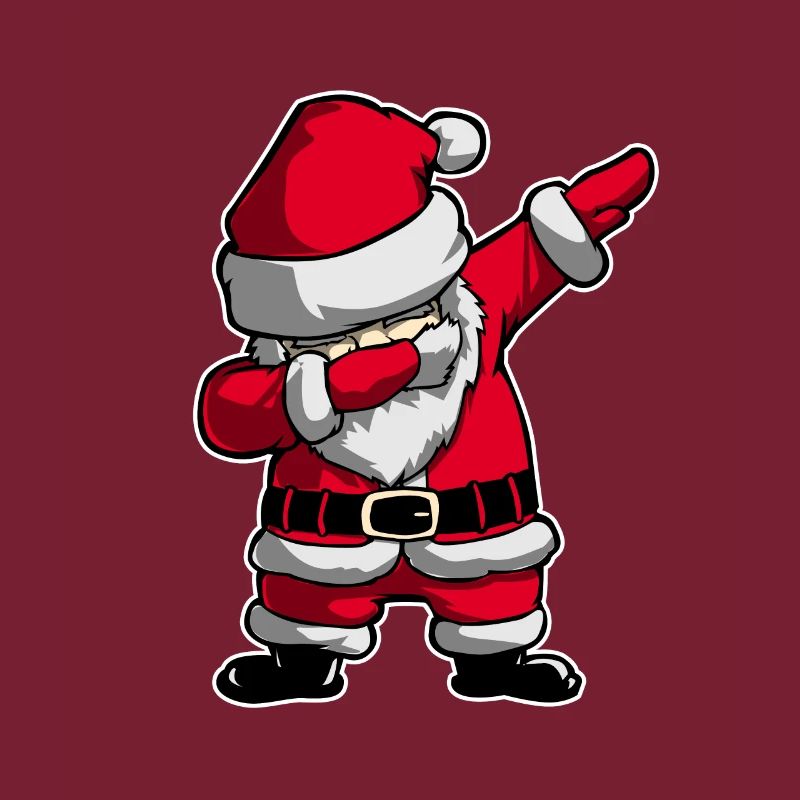 Dabbing Santa Christmas present