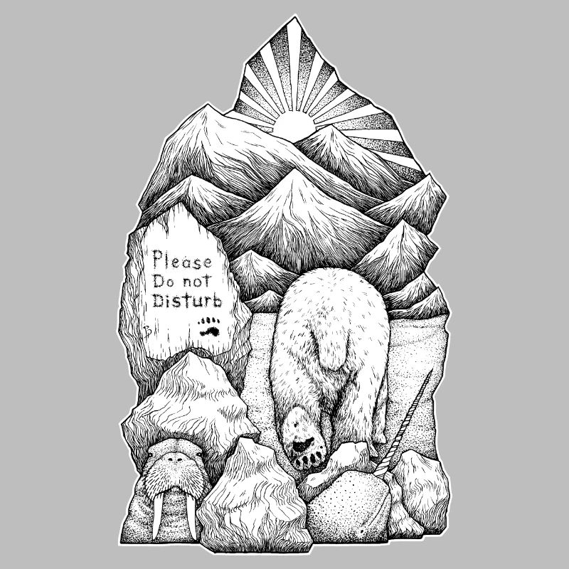 Please do not disturb - black and white