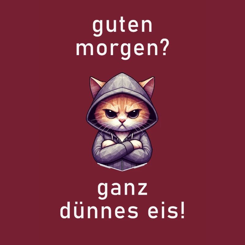 Ganz dünnes Eis mit Polygon Katze