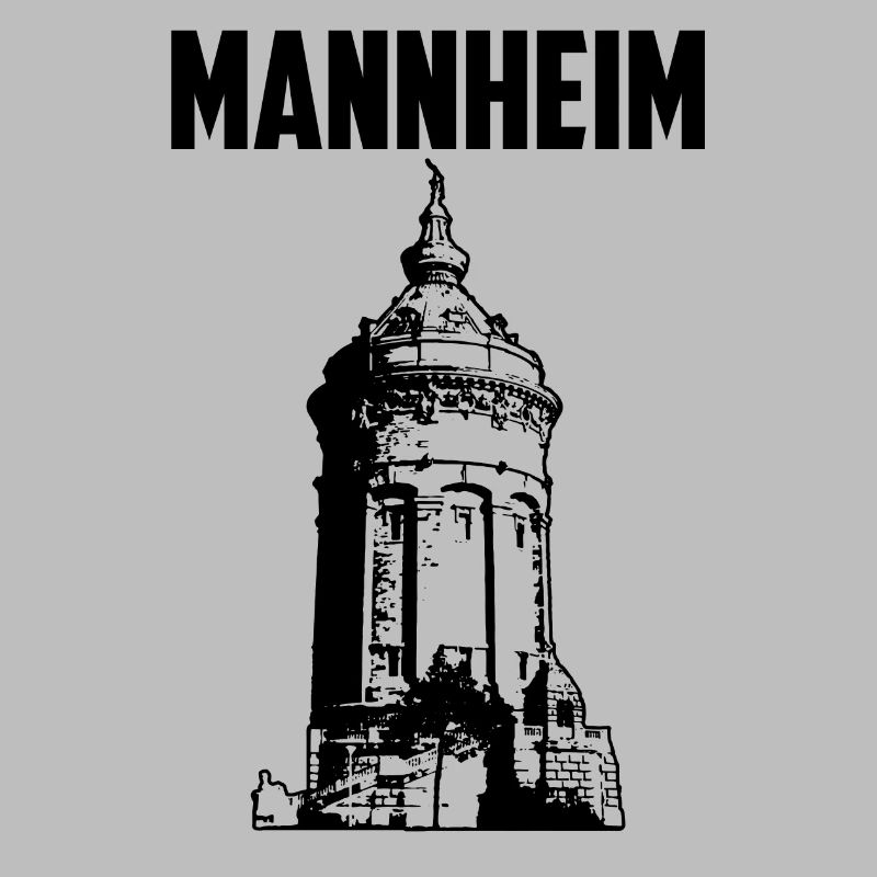 Mannheim Wasserturm Schwarz