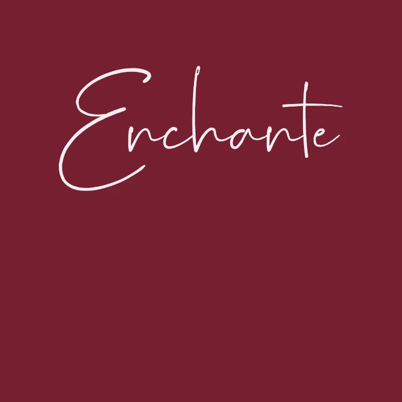 Echante lettering white cursive