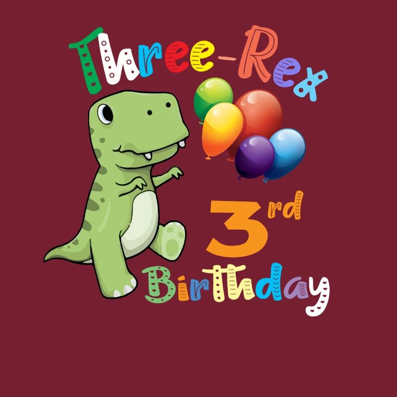 Drei Rex Dinosaurier 3. Geburtstagsgeschenk Design