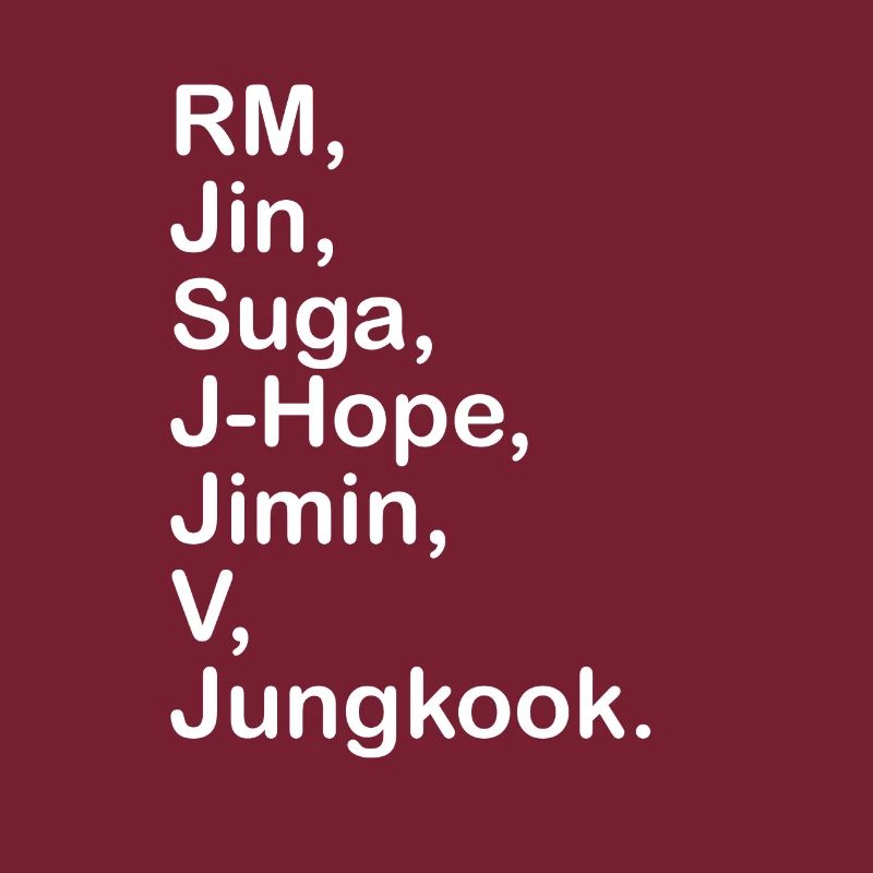 Cadeau nom coréen pop BTS