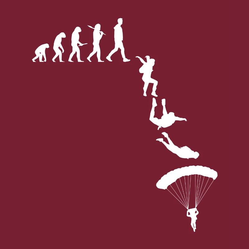 Fallschrimspringen Evolution Urmensch Fallschirm