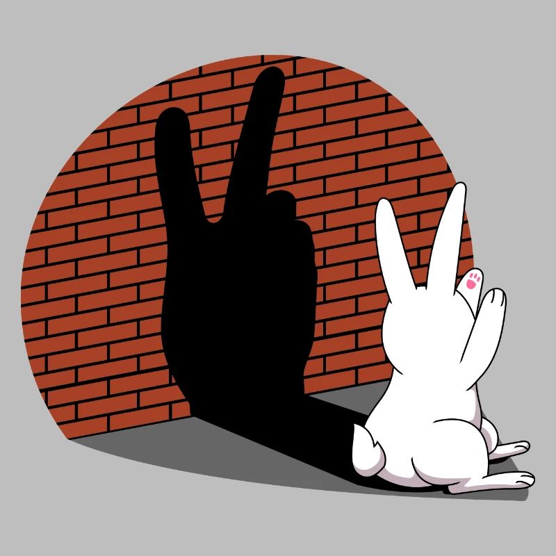Rabbit Shadow Figure Shadow Image Shadow Play