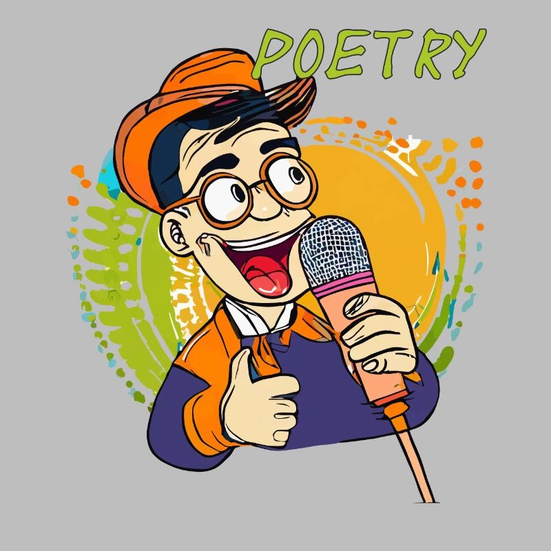 MAN MICROPHONE POETRY