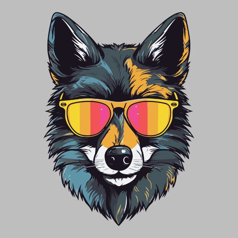 Wolf Kopf Porträt Cool