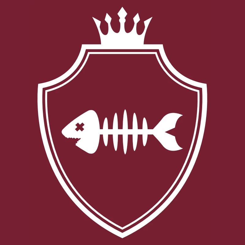 Fisch Wappen Knochen Gräte