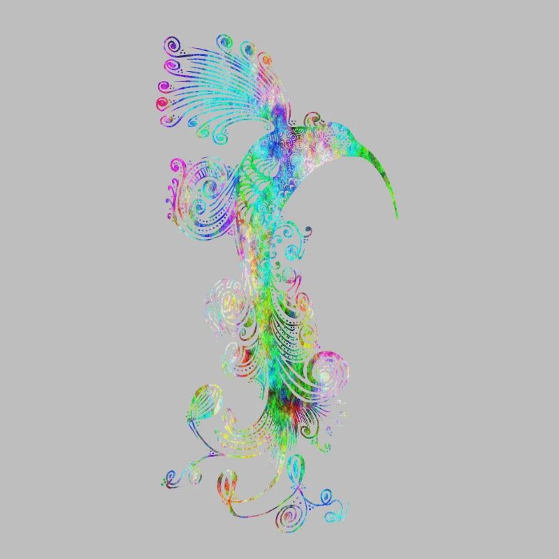 zentangle hummingbird psychedelic
