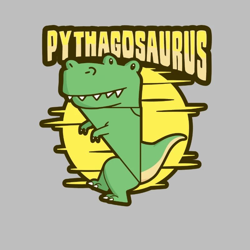 Dinosaur Math Pythagoras Mathematician