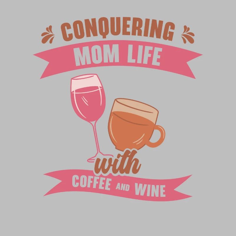 Kaffee Wein Mama Trinkende Mutter
