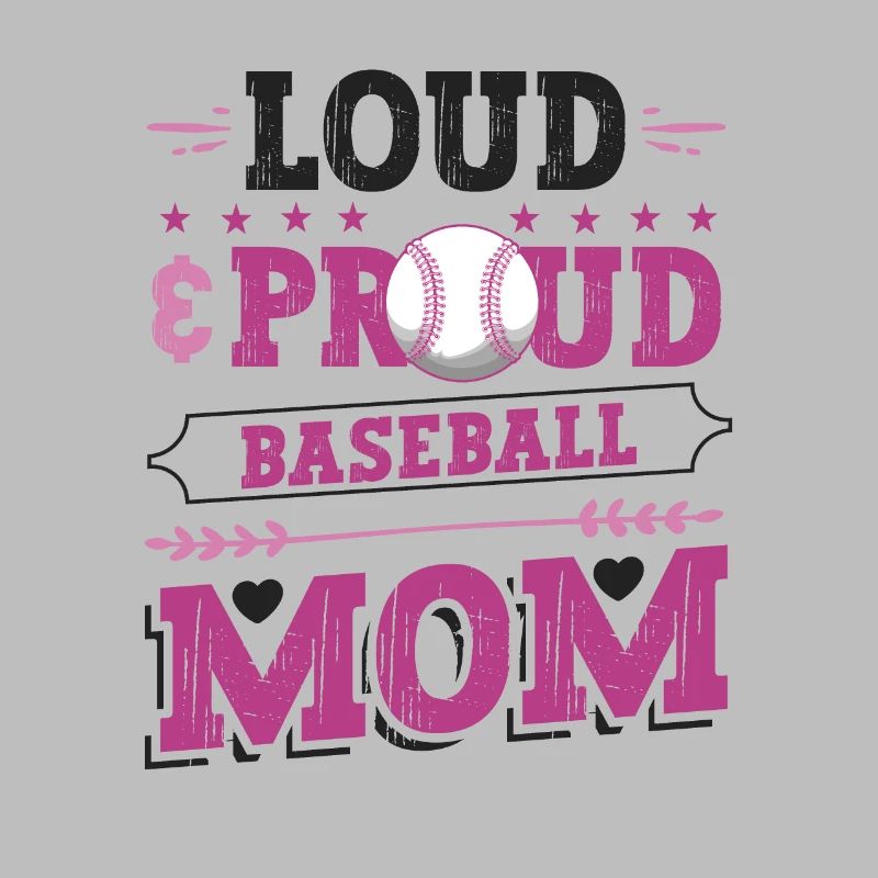 Laut und stolzer Baseball-Mutter
