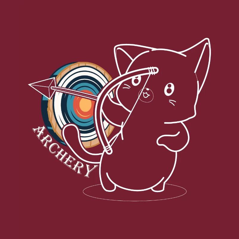 Chat mignon Vise une tranche d’arc et de flèche