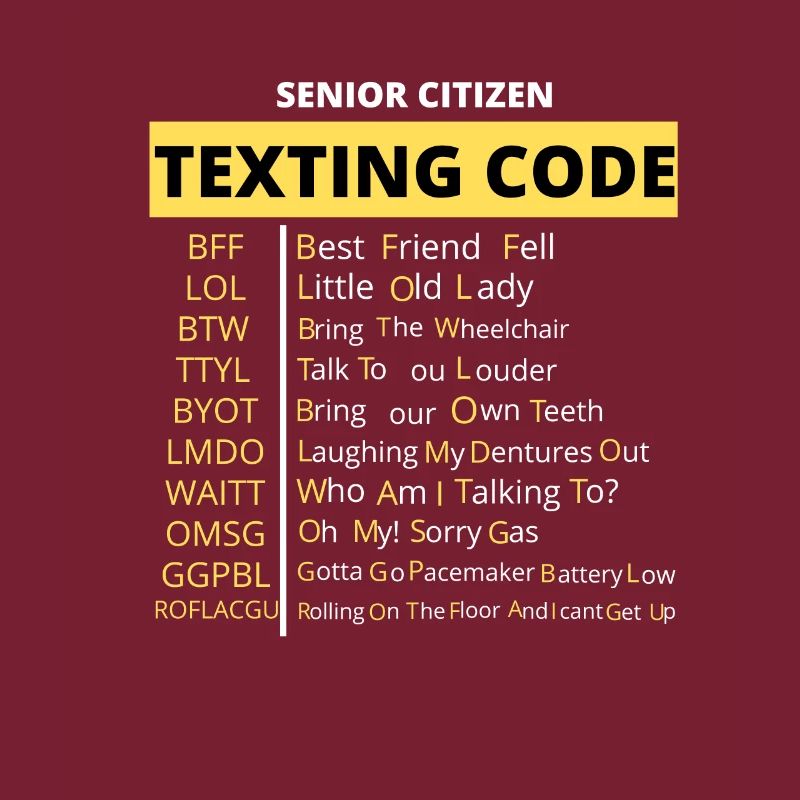 Lustiger Senioren-SMS-Code-Design Opa
