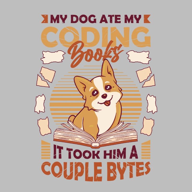 Dog Bytes Code Computer Joke Programmation