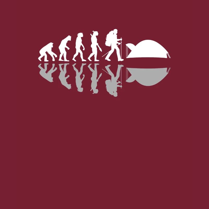 Human Evolution Funny Camping Camper Adventure