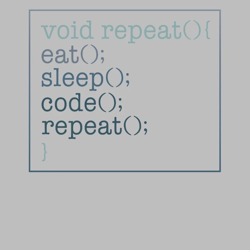Programmierer-Shirt, Void Repeat Eat Sleep Code