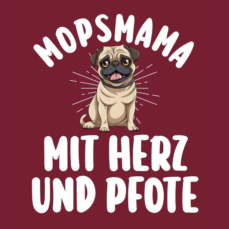 Hund Mopsmama Hundemama Mutter Mops
