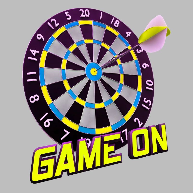 Jeu de fléchettes activé - Jaune
