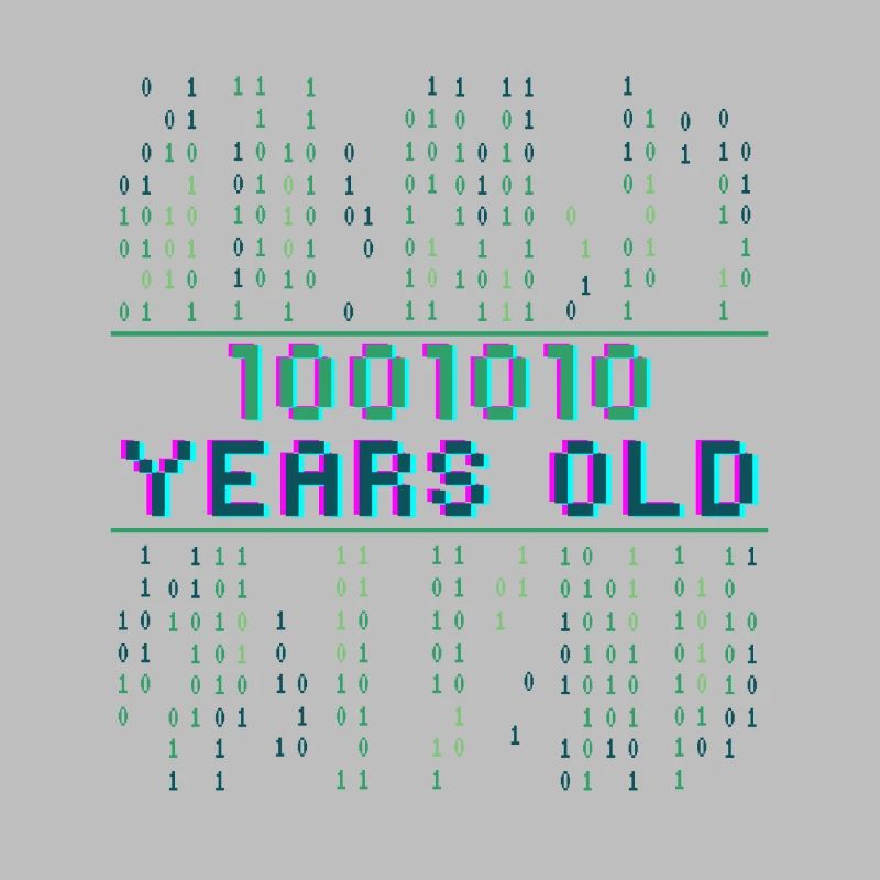 74. Geburtstag 74 Jahre alt Binärcode Coder